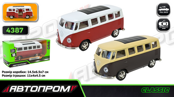 Мікроавтобус металевий Volkswagen T1, 1:38, 4387 4387 фото
