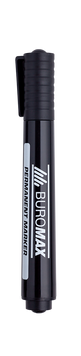 Маркер перманентний Buromax, спиртова основа, 2&ndash;4 мм, чорний, BM.8700-01 BM.8700-01 фото