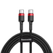 Кабель Baseus Cafule USB Cable Type-C-Type-C 3A 1m Red+Black CATKLF-G91 фото 2