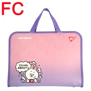 Папка-портфель Yes FC на блискавці &laquo;Line Friends&raquo;, 26&times;35&times;3 см, 492315 492315 фото