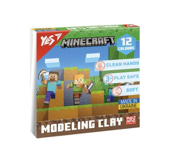 Пластилін Yes &laquo;Minecraft&raquo;, 12 кольорів, 240 г, 540668 540668 фото
