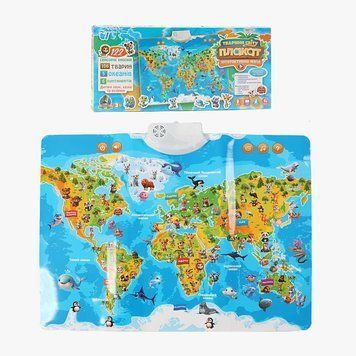 Інтерактивний плакат WToys &laquo;Мапа світу&raquo; з озвученням українською, 97899 00000001723 фото