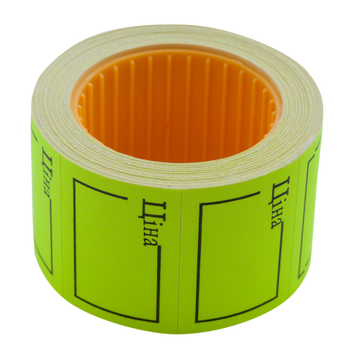 Цінник-стрічка Buromax &laquo;Ціна&raquo; 35&times;25 мм, 240 шт., жовтий, BM.282106-08 BM.282106-08 фото