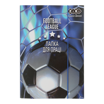 Папка для праці FOOTBALL, картонна, на гумках А4+ (300х212х28мм), KIDS Line ZB.14914 фото