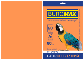 Папір кольоровий INTENSIV А4, 80 г/м&sup2;, помаранчевий, 20 арк. BM.2721320-11 фото