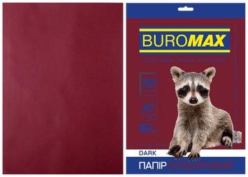 Папір кольоровий DARK А4, 80 г/м&sup2;, коричневий, 20 арк. BM.2721420-25 фото