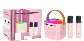Караоке C 77530 2 мікрофони, світло, вбудований акумулятор, Bluetooth, слот для TF, type-С 00000011702 фото